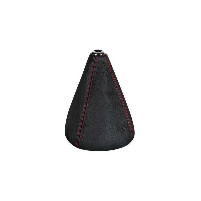 Premium cuffia leva cambio in pelle - Nero Rosso