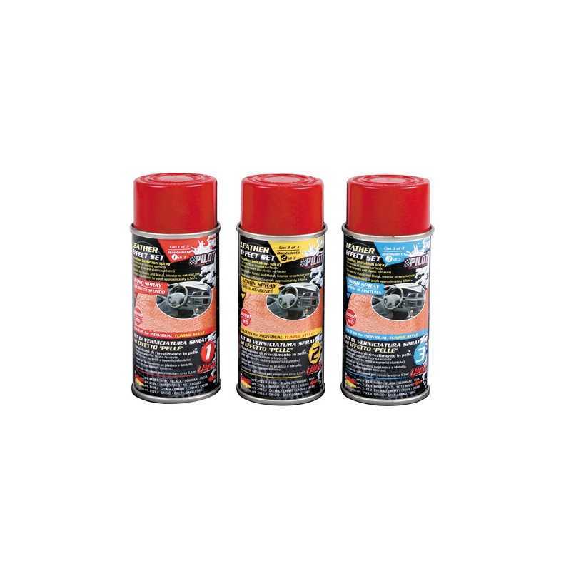Kit vernice spray effetto pelle - Rosso