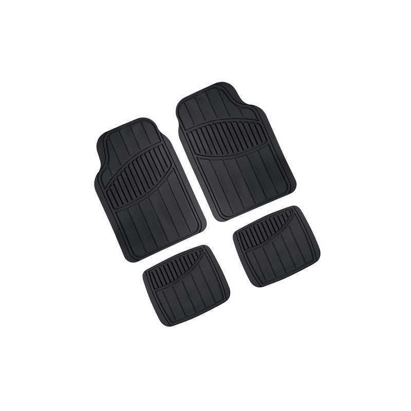 Kyoto serie tappeti universali in pvc 4 pezzi - Nero