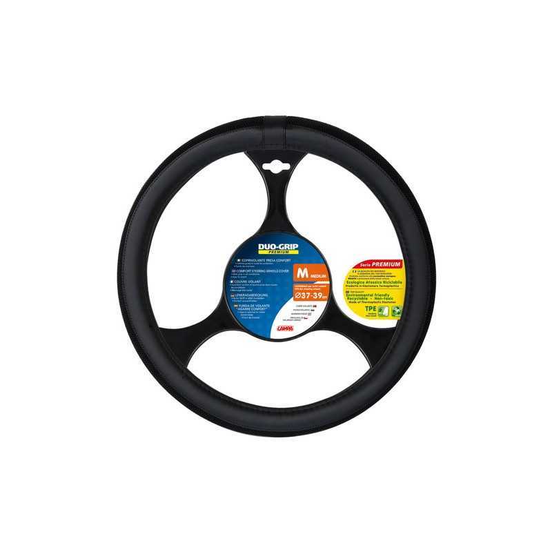 Duo-Grip coprivolante presa confort in TPE - M - 37 39 cm - Nero