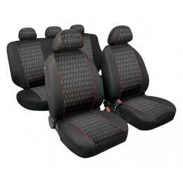 Square set fodere coordinate in jacquard - Rosso