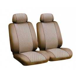 Glamur coppia coprisedili anteriori in jacquard universali - Beige