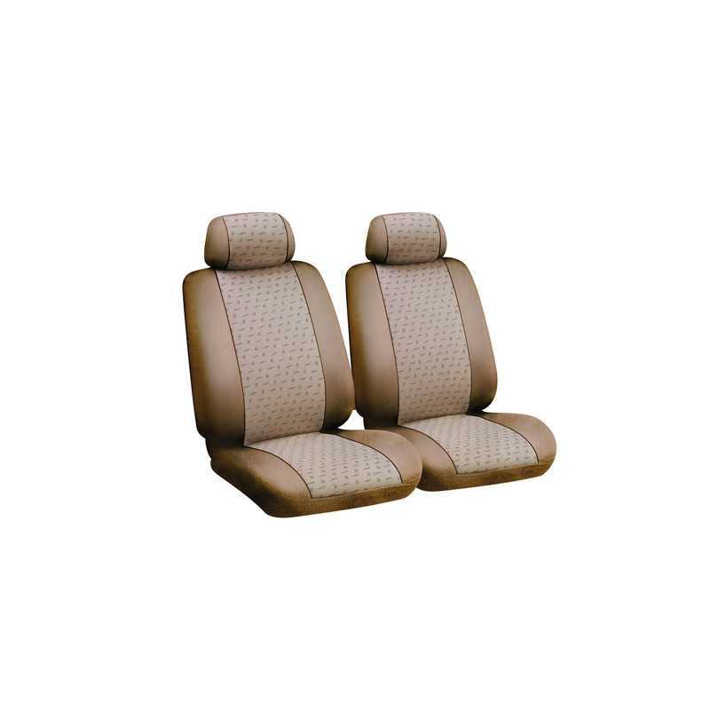 Glamur coppia coprisedili anteriori in jacquard universali - Beige