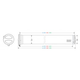 T400  Kargo-Tube  3 staffe - 405 cm