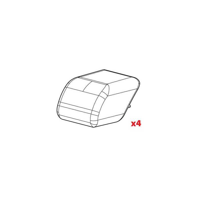 Set 4 tappi per barre Quadra Rail-Top In-Rail Steel