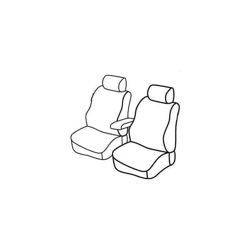 Set coprisedili Superior - Nero Rosso - Renault Kangoo (van) (02 08 )