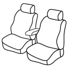 Set coprisedili Superior - Grigio Nero - Volkswagen Caddy (van) (Fino al 09 2010) (03 04 09 10)