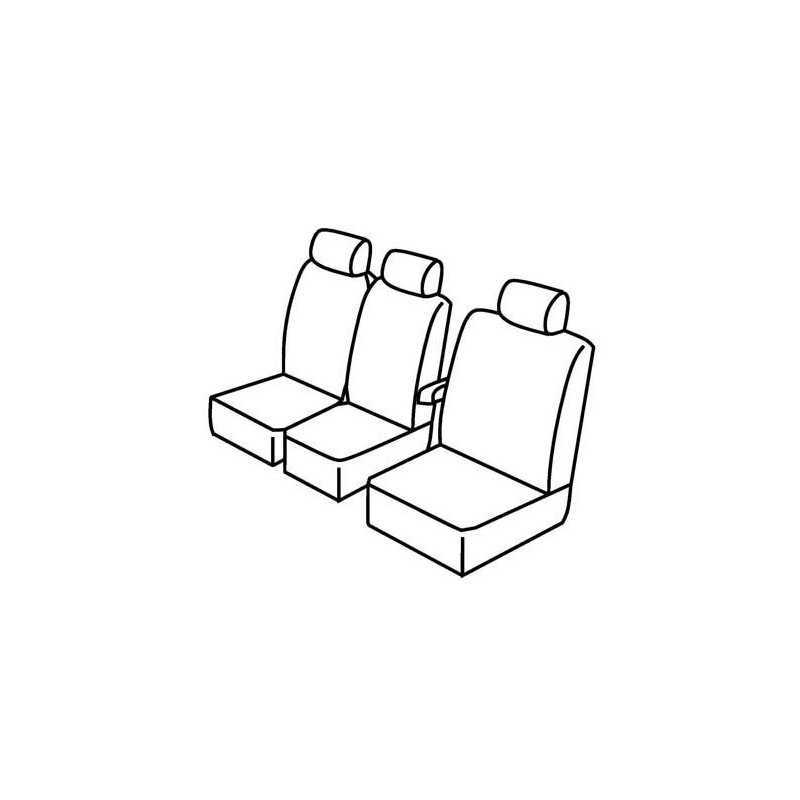 Set coprisedili Superior - Nero Rosso - Citroen Berlingo (van) (04 08 05 18) - Peugeot Partner (van) (Urban) (04 08 08 18)