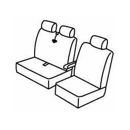 Set coprisedili Superior - Nero Rosso - Mercedes Sprinter (van) (06 06 05 18) - Volkswagen Crafter (van) (04 06 12 16)