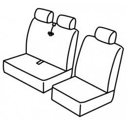 Set coprisedili Superior - Nero Grigio - Mercedes Vito (van) (09 03 12 14)