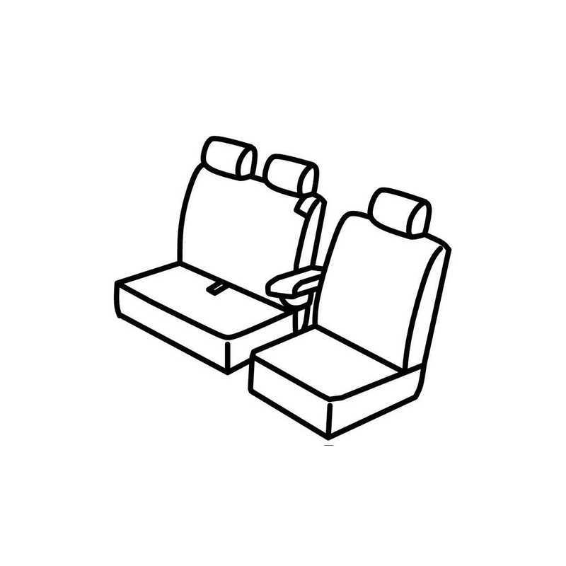 Set coprisedili Superior - Grigio Nero - Peugeot Expert (van) (04 16 )