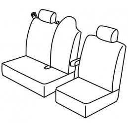 Set coprisedili Superior - Nero Rosso - Renault Master (van) (02 10 )
