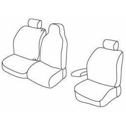 Set coprisedili Superior - Grigio Nero - Fiat Talento (van) (05 16 ) - Opel Vivaro (van) (01 14 ) - Renault Trafic (van) (06 14
