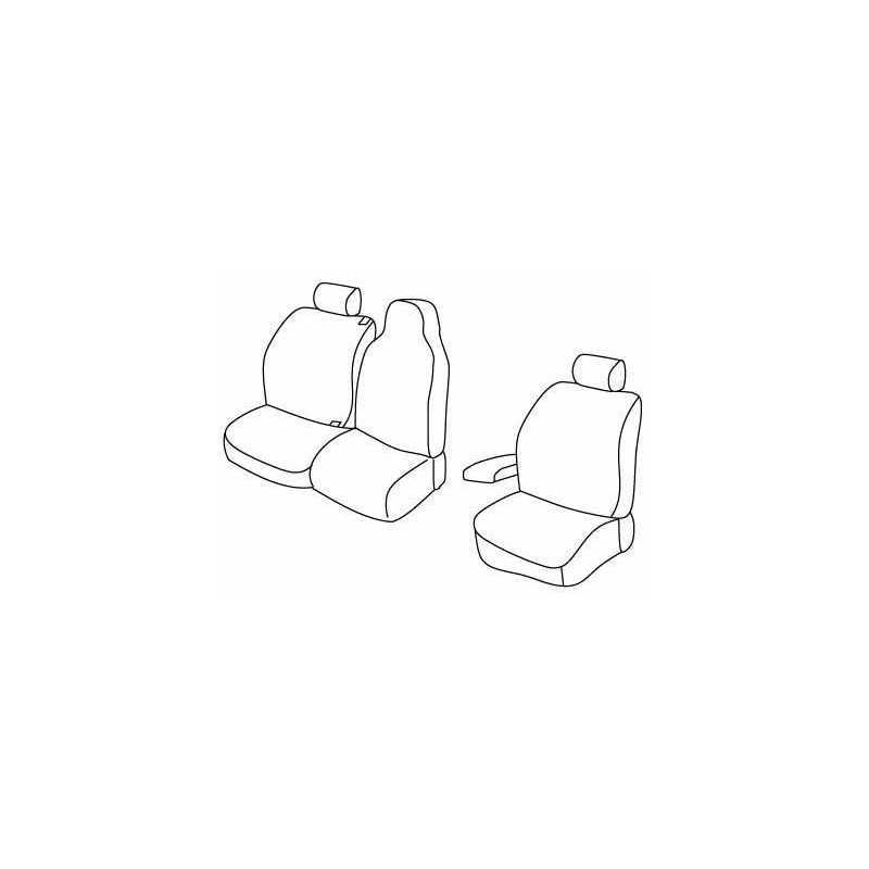 Set coprisedili Superior - Nero Blu - Fiat Talento (van) (05 16 ) - Opel Vivaro (van) (01 14 ) - Renault Trafic (van) (06 14 )
