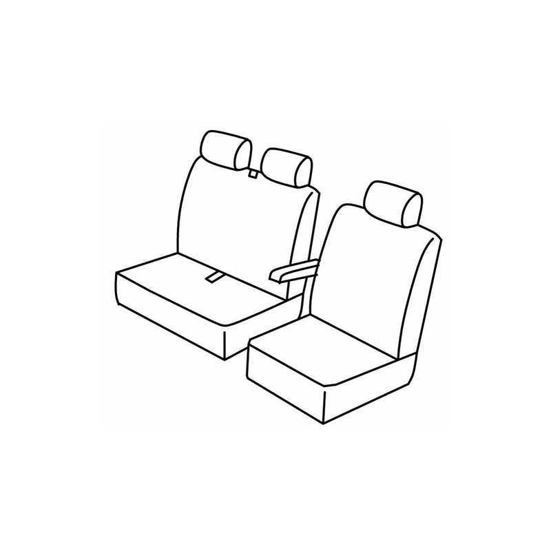 Set coprisedili Superior - Nero Rosso - Fiat Talento (van) (05 16 ) - Opel Vivaro (van) (01 14 ) - Renault Trafic (van) (06 14 )