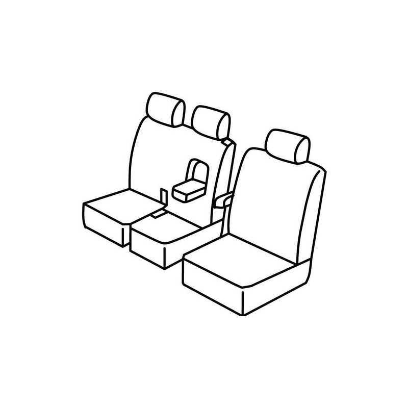 Set coprisedili Superior - Nero Rosso - Citroen Jumpy (van) (04 16 ) - Toyota Proace (van) (04 16 )