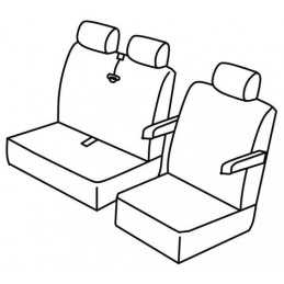 Set coprisedili Superior - Nero Grigio - Volkswagen Transporter T5 (van) (Dal 2010) (2010 03 15) - Volkswagen Transporter T6 (va