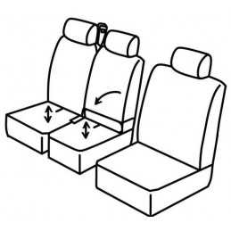 Set coprisedili Superior - Nero Blu - Volkswagen Crafter (van) (01 17 )