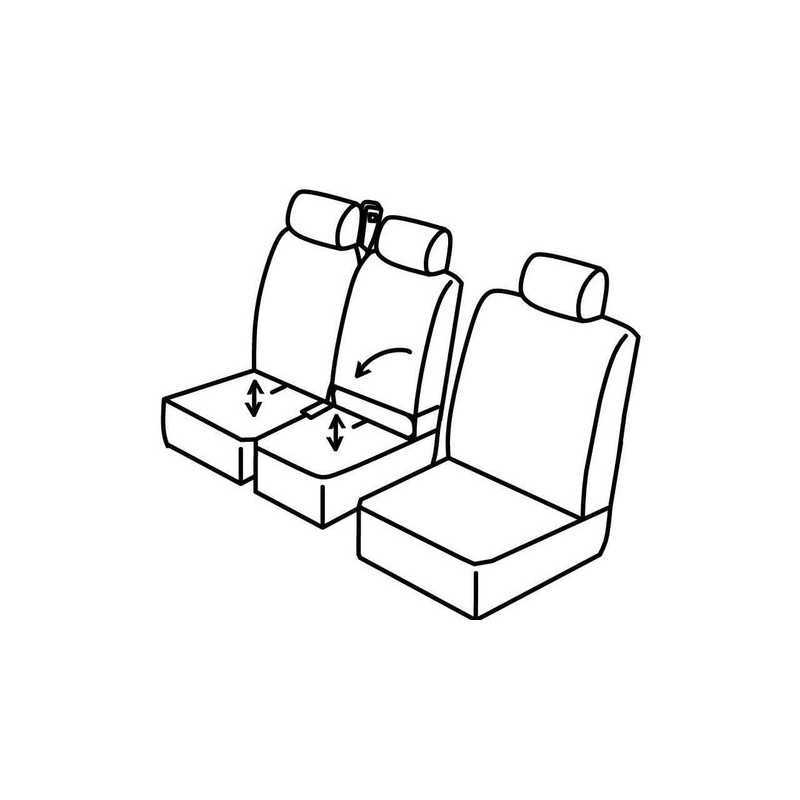 Set coprisedili Superior - Nero Blu - Volkswagen Crafter (van) (01 17 )