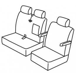 Set coprisedili Superior - Nero Blu - Volkswagen Transporter T6 (van) (04 15 )