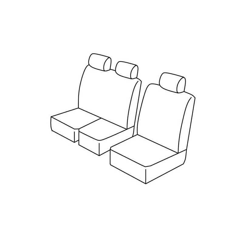 Set coprisedili Superior - Nero Blu - Iveco Daily (van) (06 14 )