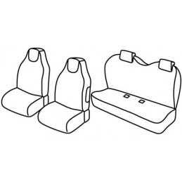 Set coprisedili Superior - Beige - Citroen C1 3p (05 05 02 12) - Citroen C1 5p (05 05 02 12) - Peugeot 107 3p (07 05 02 12) - Pe