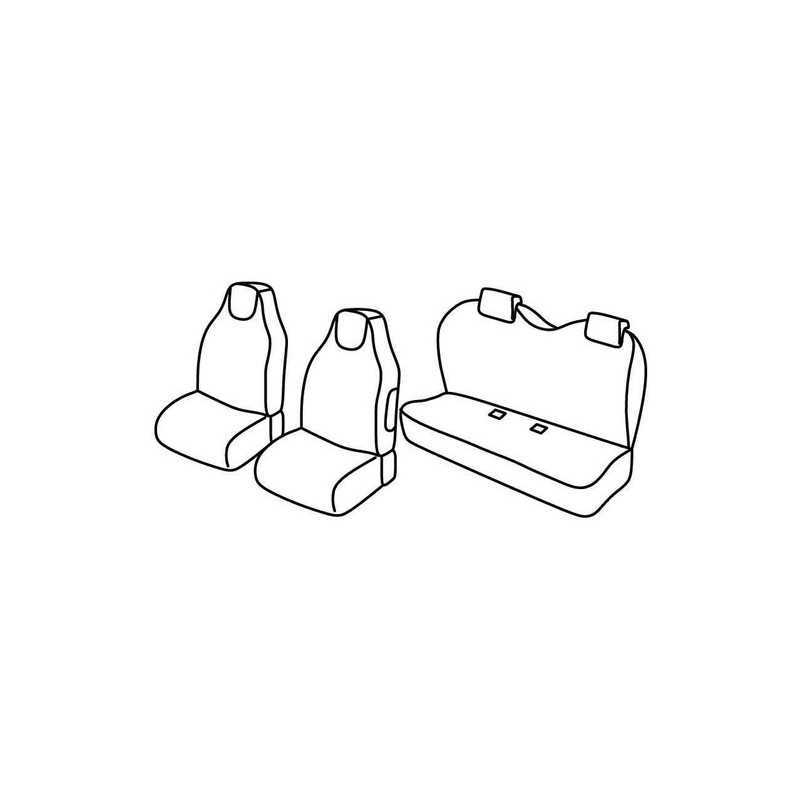 Set coprisedili Superior - Nero Rosso - Citroen C1 3p (05 05 02 12) - Citroen C1 5p (05 05 02 12) - Peugeot 107 3p (07 05 02 12)
