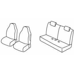Set coprisedili Superior - Nocciola - Citroen C1 5p (06 14 ) - Citroen C1 Airscape 5p (06 14 )