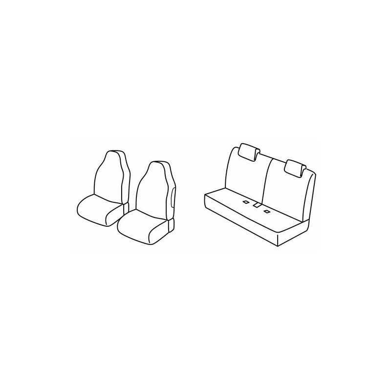 Set coprisedili Superior - Grigio Nero - Citroen C1 5p (06 14 ) - Citroen C1 Airscape 5p (06 14 )