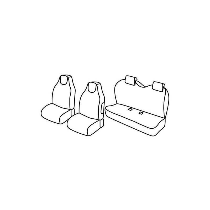 Set coprisedili Superior - Grigio Nero - Citroen C1 3p (03 12 05 14) - Citroen C1 5p (03 12 05 14) - Peugeot 107 3p (03 12 12 14