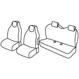 Set coprisedili Superior - Nero Rosso - Citroen C1 3p (03 12 05 14) - Citroen C1 5p (03 12 05 14) - Peugeot 107 3p (03 12 12 14)