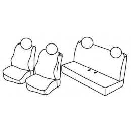 Set coprisedili Superior - Nero Blu - Fiat 500 (07 07 06 15) - Fiat 500C (07 09 06 15)