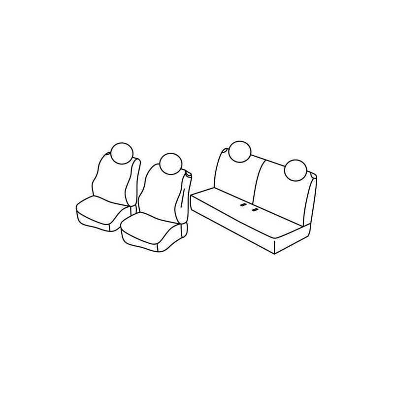 Set coprisedili Superior - Nero Rosso - Fiat 500 (07 07 06 15) - Fiat 500C (07 09 06 15)