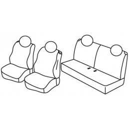Set coprisedili Superior - Nero Grigio - Fiat 500 (07 07 06 15) - Fiat 500C (07 09 06 15)