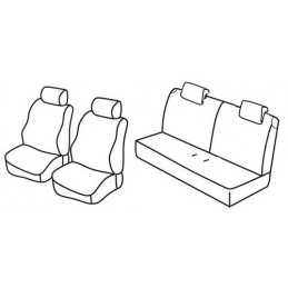 Set coprisedili Superior - Nero Blu - Fiat Panda (09 03 01 12) - Fiat Panda Classic (02 12 12 12)
