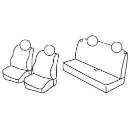 Set coprisedili Superior - Nero Rosso - Fiat Panda (02 12 )