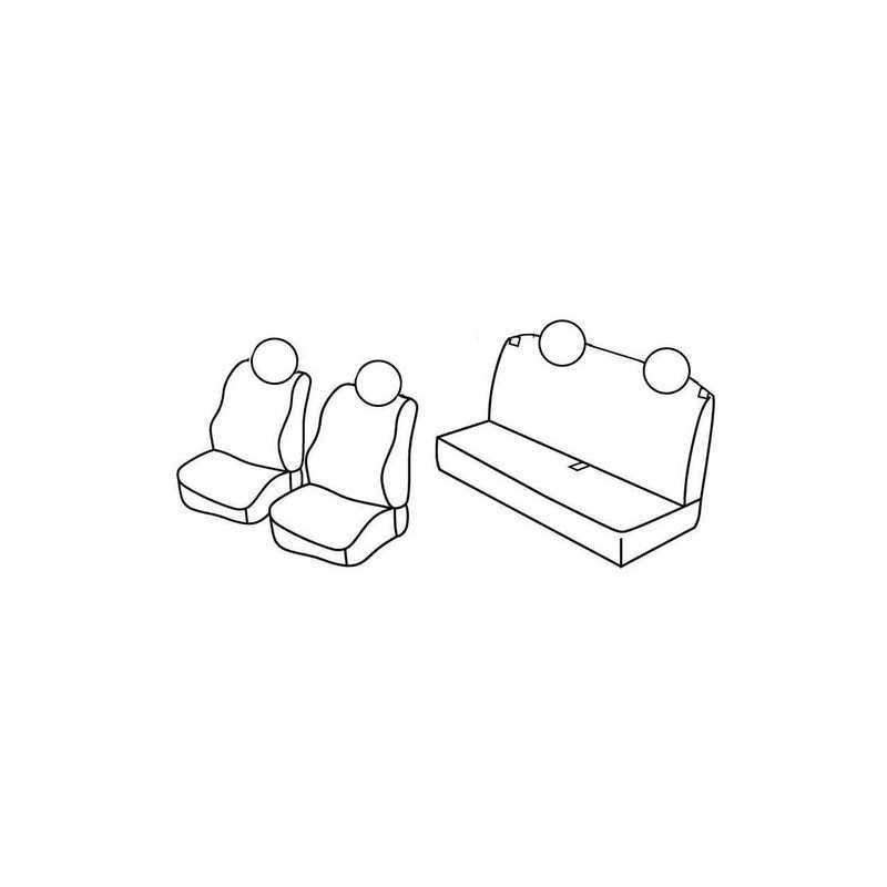 Set coprisedili Superior - Nero Rosso - Fiat Panda (02 12 )
