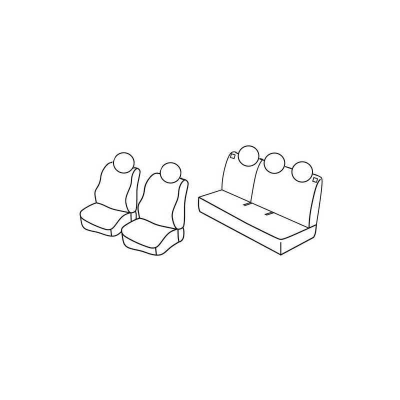 Set coprisedili Superior - Grigio Nero - Fiat Panda (02 12 ) - Fiat Panda 4x4 (11 12 ) - Fiat Panda Cross (10 14 )