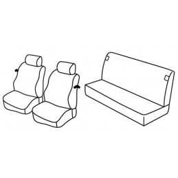 Set coprisedili Superior - Grigio Nero - Fiat Punto 3p (01 93 08 99)