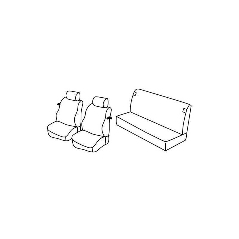 Set coprisedili Superior - Grigio Nero - Fiat Punto 3p (01 93 08 99)