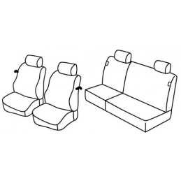 Set coprisedili Superior - Nero Blu - Fiat Punto 3p (01 93 08 99)