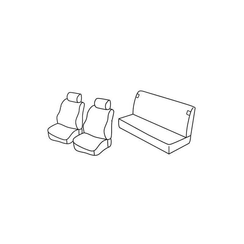 Set coprisedili Superior - Grigio Nero - Fiat Punto 5p (01 93 08 99)