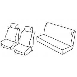 Set coprisedili Superior - Nero Grigio - Fiat Punto 5p (01 93 08 99)