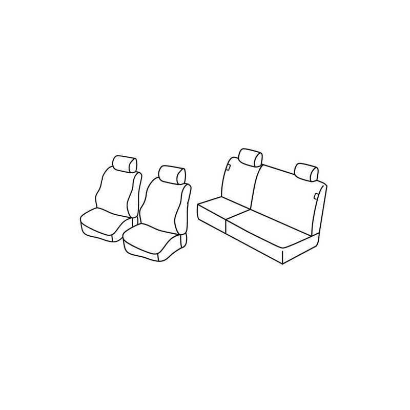 Set coprisedili Superior - Grigio Nero - Fiat Punto 5p (01 93 08 99)