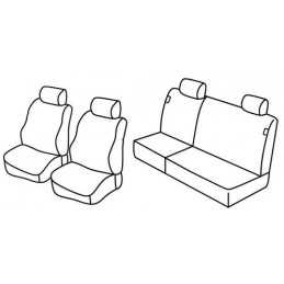 Set coprisedili Superior - Nero Rosso - Fiat Punto 5p (01 93 08 99)