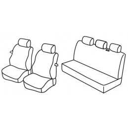 Set coprisedili Superior - Nero Grigio - Fiat Punto 3p (fino al 2001) (09 99 2001)