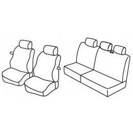 Set coprisedili Superior - Nero Blu - Fiat Punto 3p (fino al 2001) (09 99 2001)
