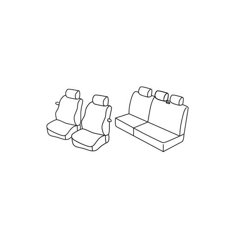 Set coprisedili Superior - Nero Rosso - Fiat Punto 3p (fino al 2001) (09 99 2001)