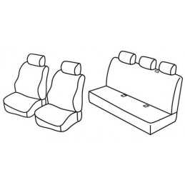 Set coprisedili Superior - Grigio Nero - Fiat Punto 5p (fino al 2001) (09 99 2001)