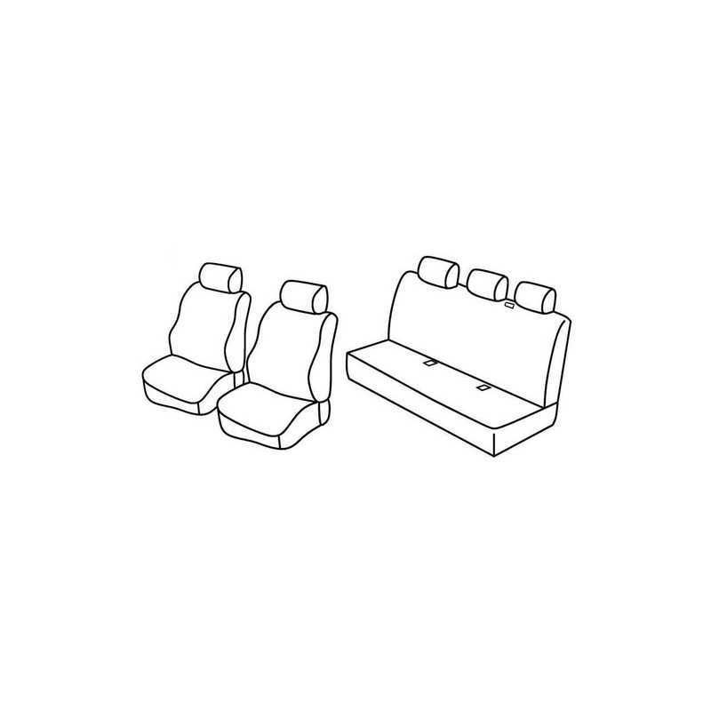 Set coprisedili Superior - Nero Grigio - Fiat Punto 5p (fino al 2001) (09 99 2001)